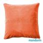 Preview: Dekokissen  Melva Velour Farbe mandarin