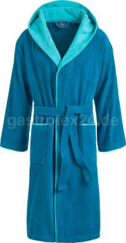 Egeria - Unisex-Bademantel "Cairo" - Walkfrottier - mit Kapuze - Gr. M