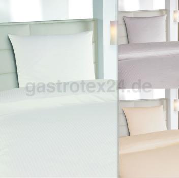 Bettwäsche Vera 2/12 mm Streifen weiß, sekt, silber