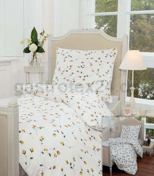 Seersucker-Bettwäsche Tango mit Blumen und Reißverschluß