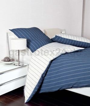 Preview: Seersucker Wendebettwäsche Tango 20020 Farbe denimblau