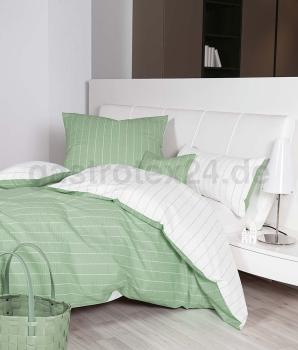 Preview: Seersucker Wendebettwäsche Tango 20020 Farbe lindgrün