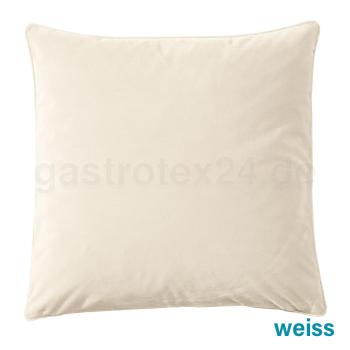 Dekokissen  Melva Velour Farbe weiß