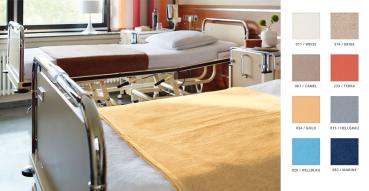 "Clinic" - Zusatzdecke - Tagesdecke 140/200 cm - weiß - Mischgewebe - ca. 536 gr/qm