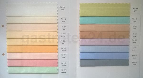 Hotel Bettlaken farbig - 180/290 cm -  100% Baumwolle - 175 gr/qm - Farben: gold, creme, sekt
