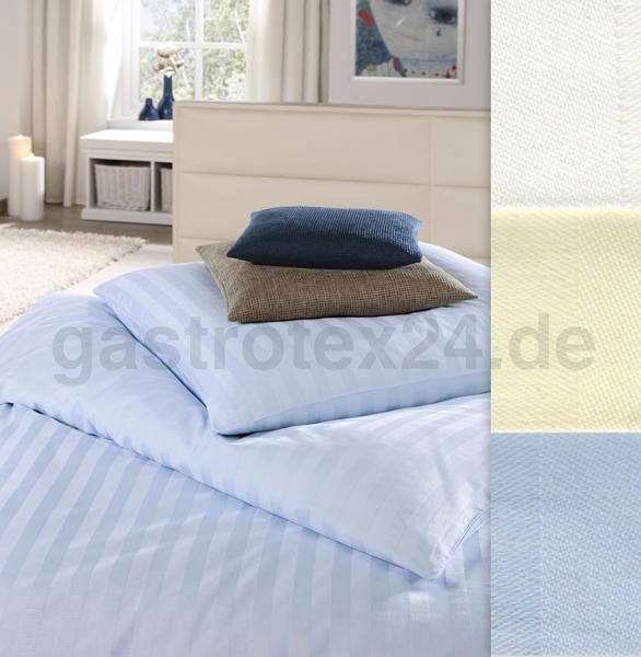 Hotel Bettwäsche Linda 25 mm Streifen aus Baumwolle,  Farben weiß, gelb, blau