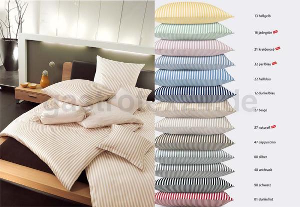 "Modern Classic" - Mako-Satin - bügelleicht - 135/200 + 80/80 cm - Wende-Bettwäsche gestreift