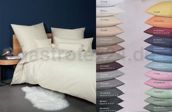 Uni-Satin-Bettwäsche "Palma Colours" mit Reißverschluß