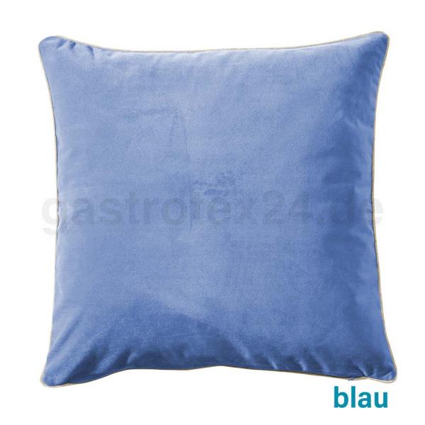 Dekokissen  Melva Velour Farbe blau
