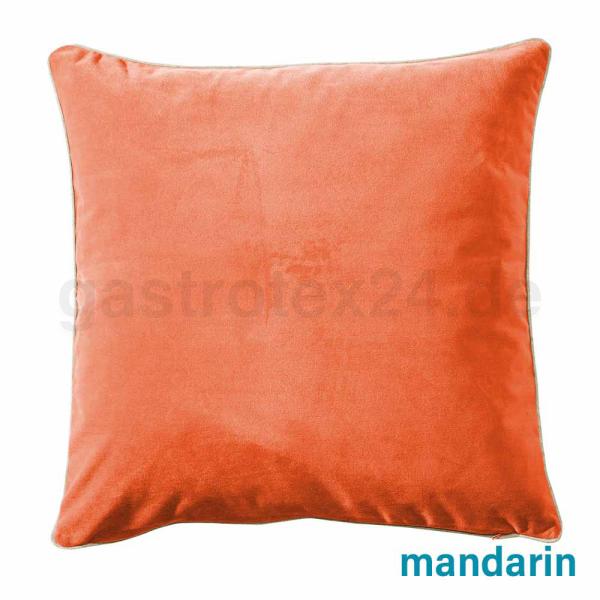 Dekokissen  Melva Velour Farbe mandarin