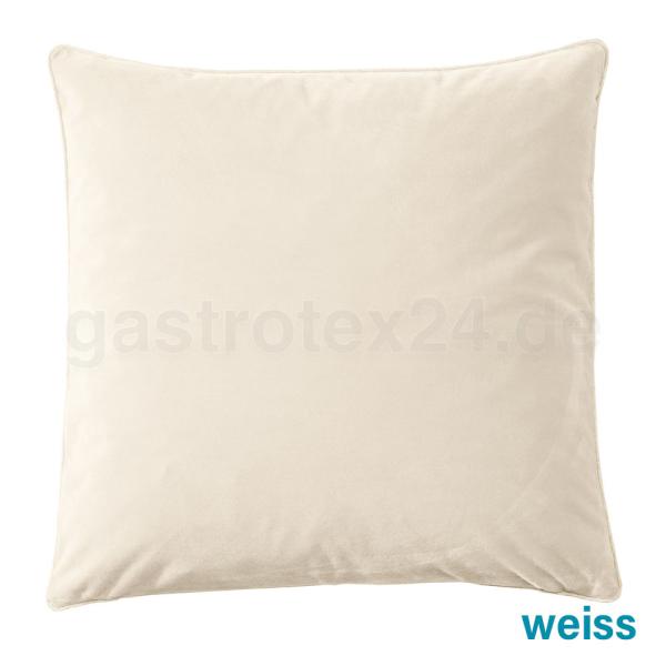 Dekokissen  Melva Velour Farbe weiß