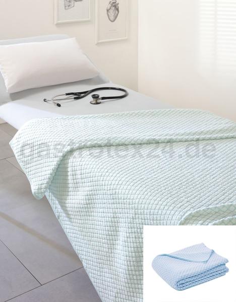 Frottierdecke "OP-1" - Zwirnfrottier - 155/220 cm - 100% Baumwolle - blau, mint