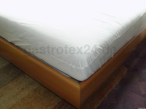 "Aschaffenburg" 180/200 cm - Spannbettlaken wasserdicht - bis 27 cm Höhe - mit unterseitiger PU-Beschichtung