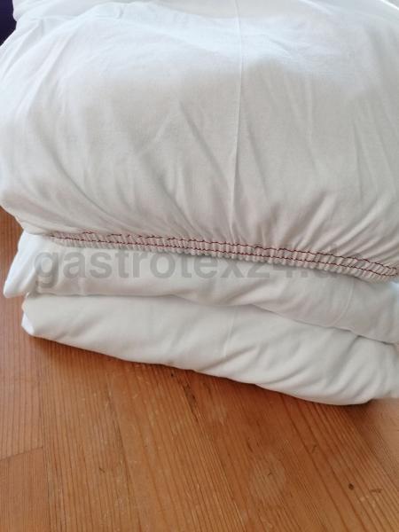Hotel Spannbettlaken weiss Serie "Oldenburg" mit farbigen Kennnähten
