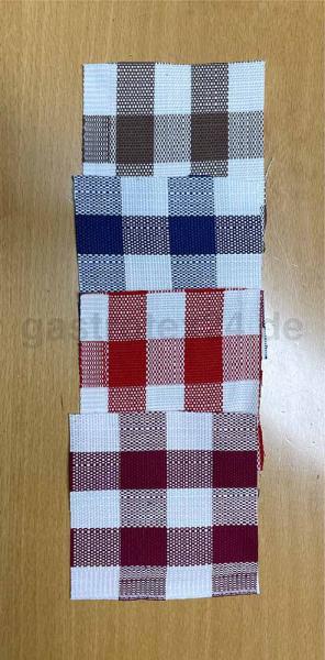 "Neapel" - karierte Tischdecke 100/250 cm - 100% Baumwolle -Farben: blau, rot, weinrot, braun