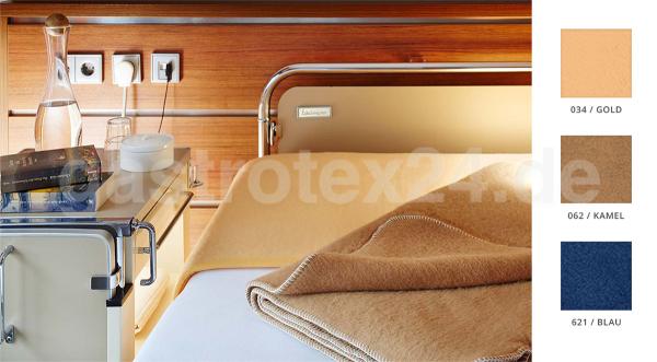 Schlafdecke "Protect" - 140/200 cm - kamel - 450 gr/qm - schwer entflammbar