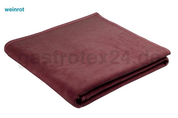 Wolldecke "Balance" 150/200 cm in Farbe weinrot für Hotel und Pflege
