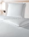 "Lisa weiß" - Bettgarnitur 135/200 + 80/80 cm - 4 mm Streifen - mit Hotelverschluß