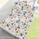 "Tierpark" - Kopfkissenbezug 40/60 cm - 100% Baumwolle - Druck mehrfarbig allover