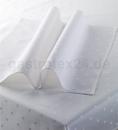 Quadrate - Tischdecke 130/130 cm weiß - mit Würfel allover - 100% Baumwolle