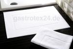 Badematte "Mainz" 50/70 cm - Hoch-Tief-Bordüre - 600 gr/qm - weiß - Zwirnfrottier